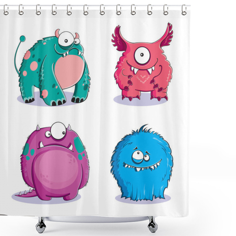 Personality  Monsters Shower Curtains