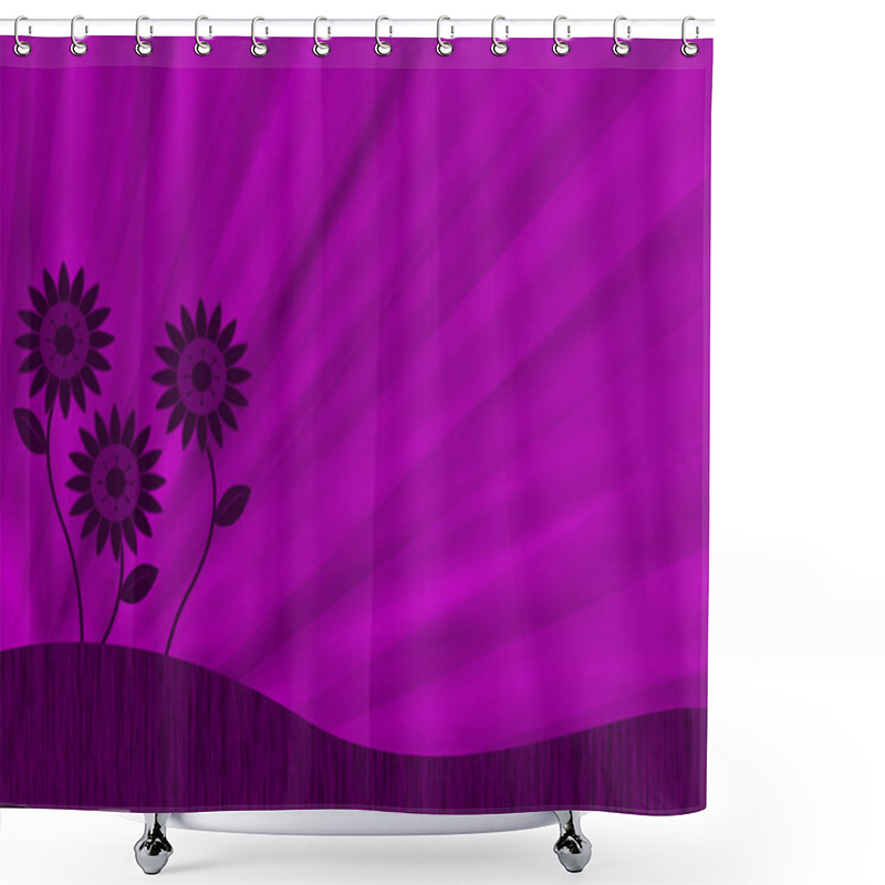 Personality  Purple Retro Flower Background Shower Curtains