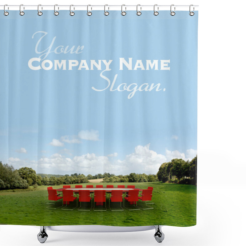 Personality  Business Meeting In The Nature Shower Curtains