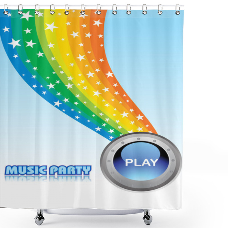 Personality  Music Party Background Shower Curtains