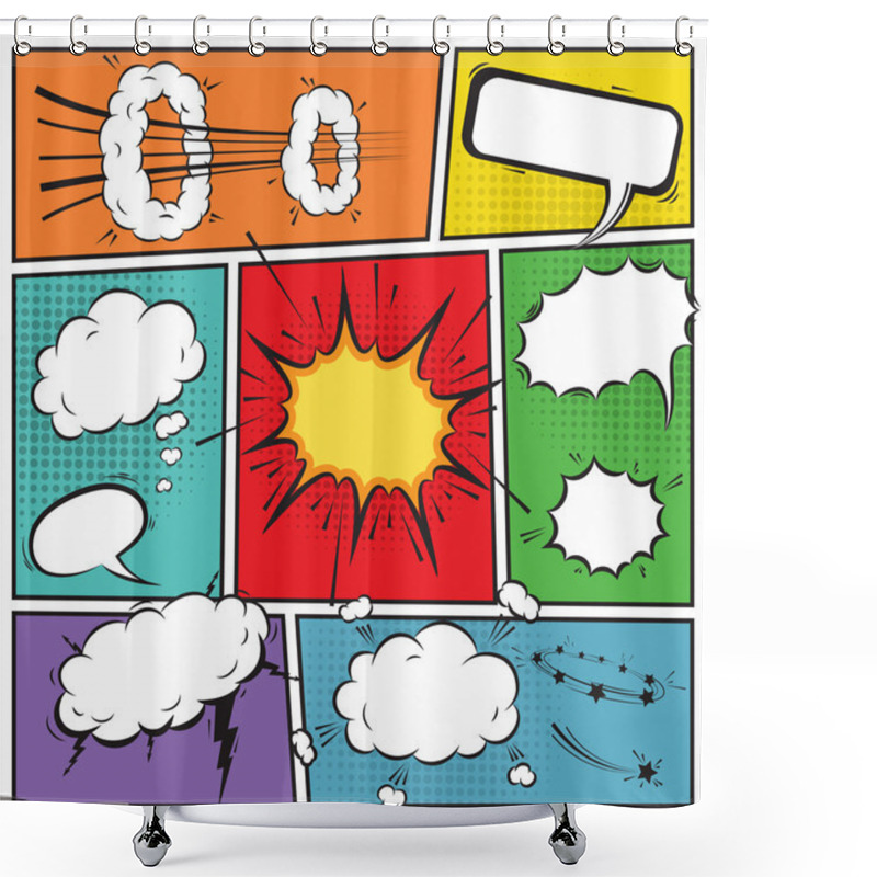 Personality  Comic Speech Bubbles Shower Curtains