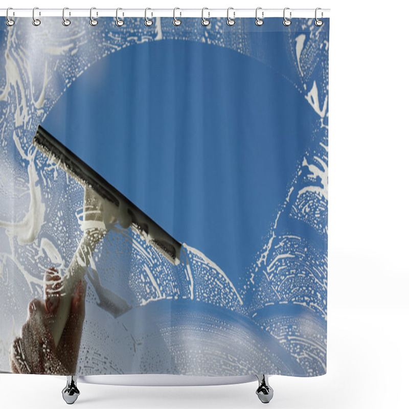 Personality  Clear Blue Sky Shower Curtains