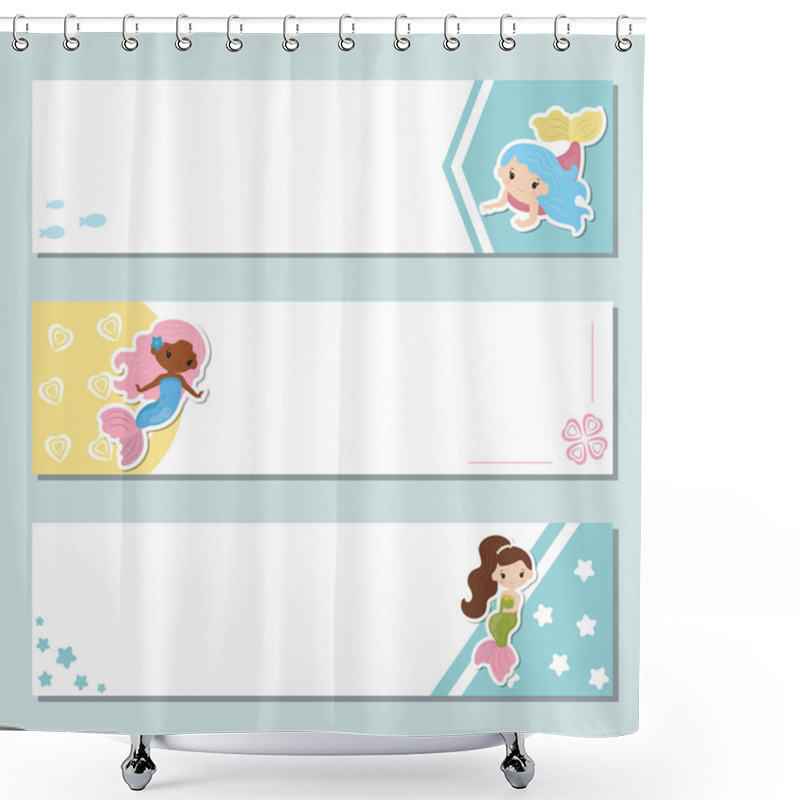 Personality  Set Of Banners. Shower Curtains