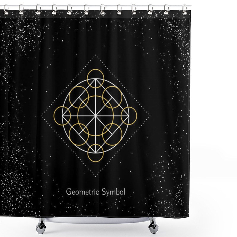 Personality  Vector Magic Geometry Sign Shower Curtains