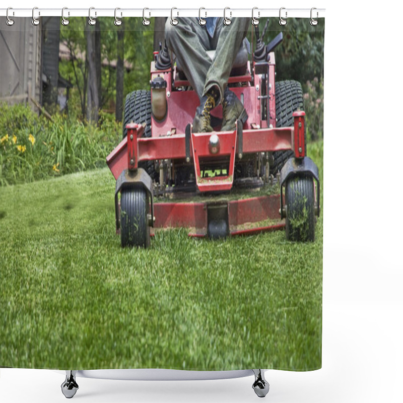 Personality  Riding Lawnmower Shower Curtains