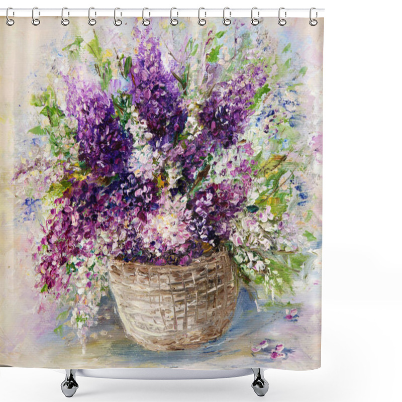 Personality  A Lavender Bouquet Shower Curtains