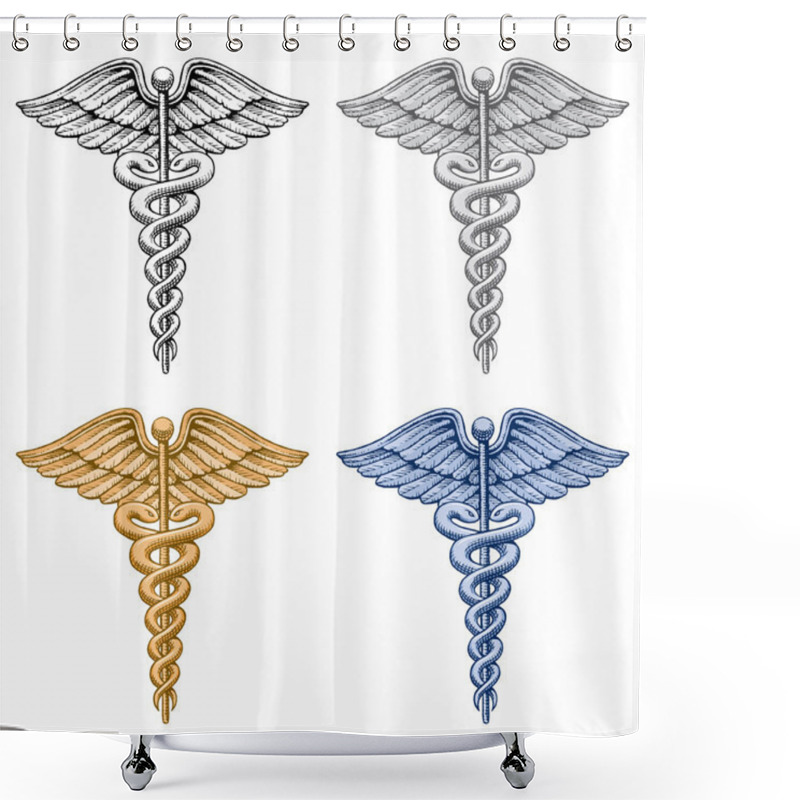 Personality  Caduceus Medical Symbol Shower Curtains