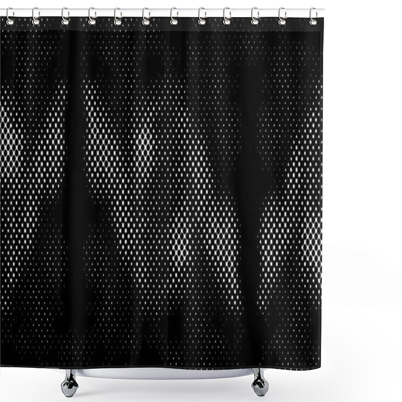 Personality  Grunge Halftone Vector Background. Halftone Dots Vector Texture. Gradient Halftone Dots Background In Pop Art Style. Black And White Pattern Texture. Ink Print Distress Background  Shower Curtains