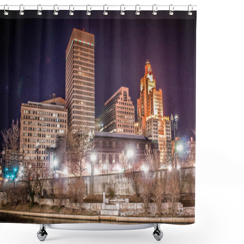 Personality  Evening At Providence During Holiday Season Shower Curtains