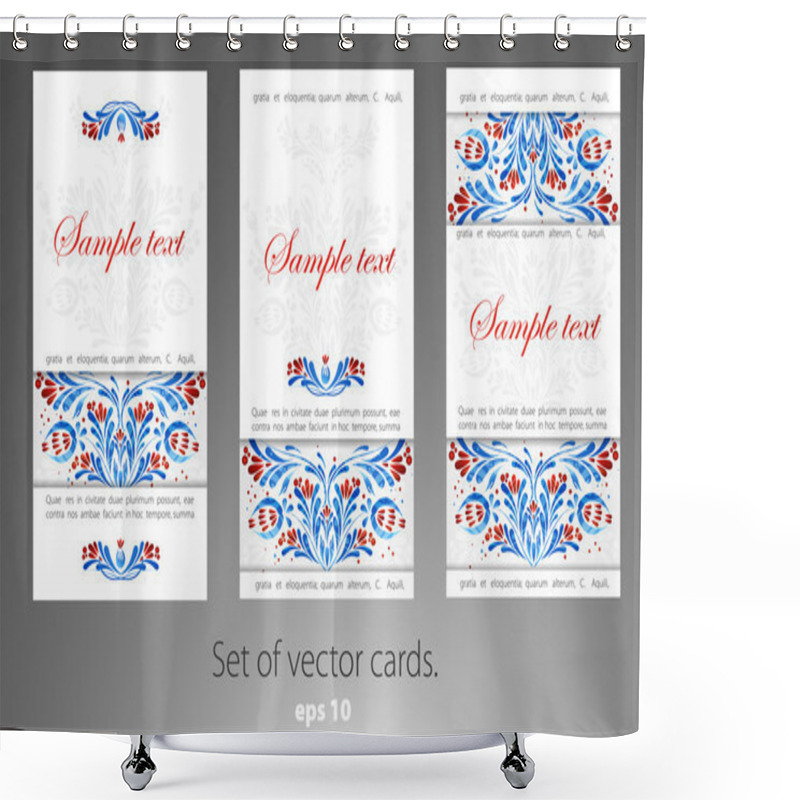 Personality  Floral Visiting Cards Shower Curtains