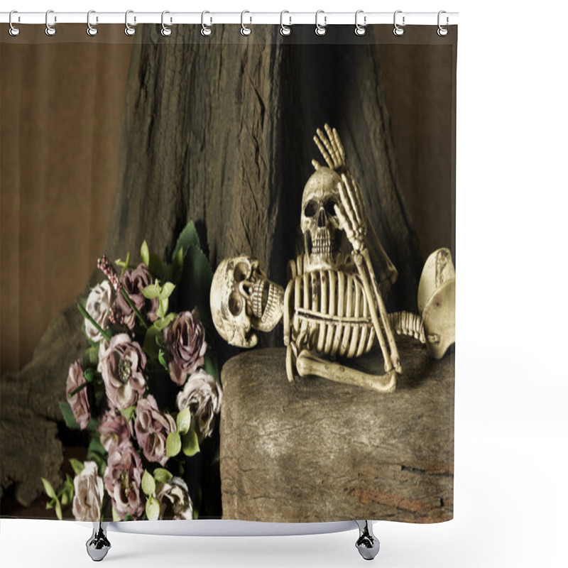 Personality  Still Life With Skull, Love Story Set Shower Curtains