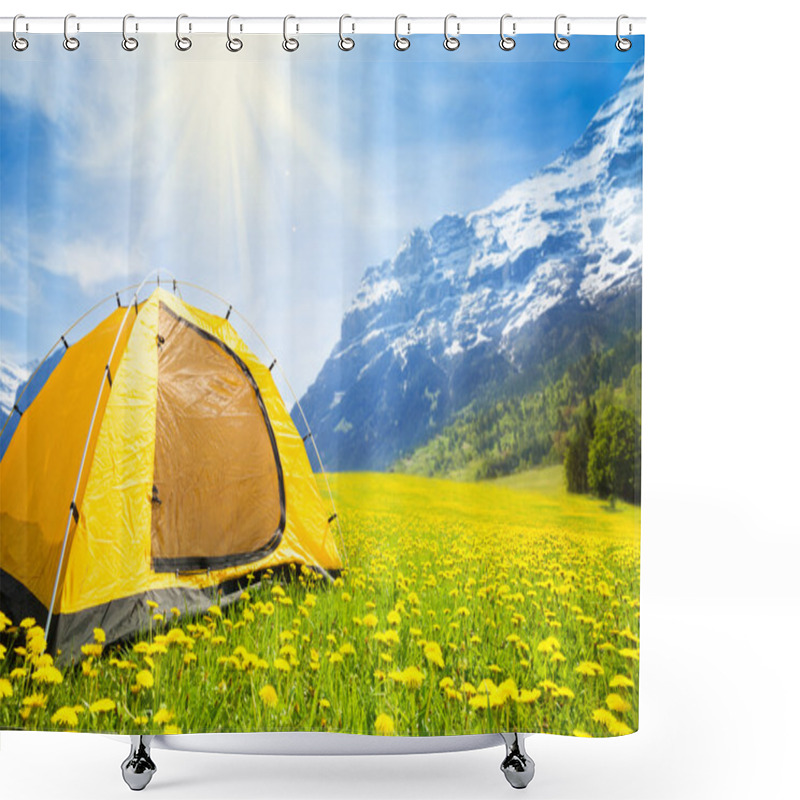 Personality  Camping Tent In Shower Curtains