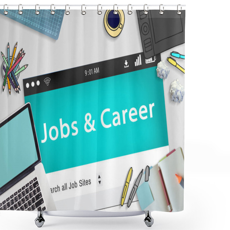 Personality  Job Search Career Concept Shower Curtains