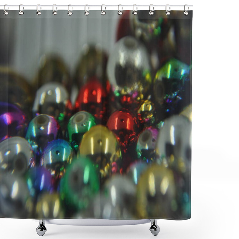 Personality  Crystal Glass Ball With Brilliant Lighting And Luxurious Background Shower Curtains