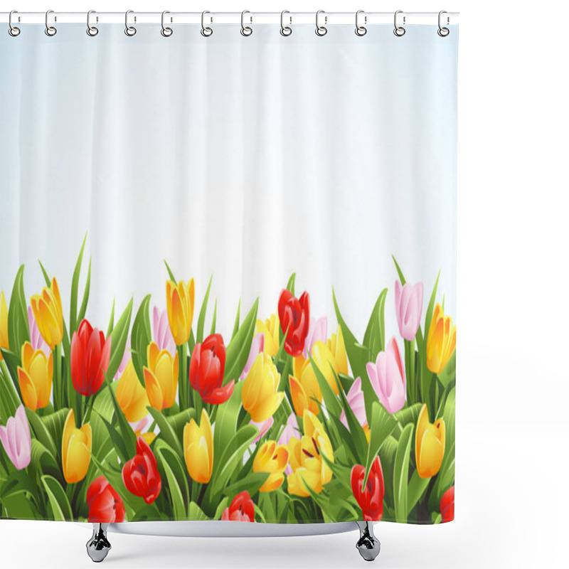 Personality  Flowers Background Shower Curtains