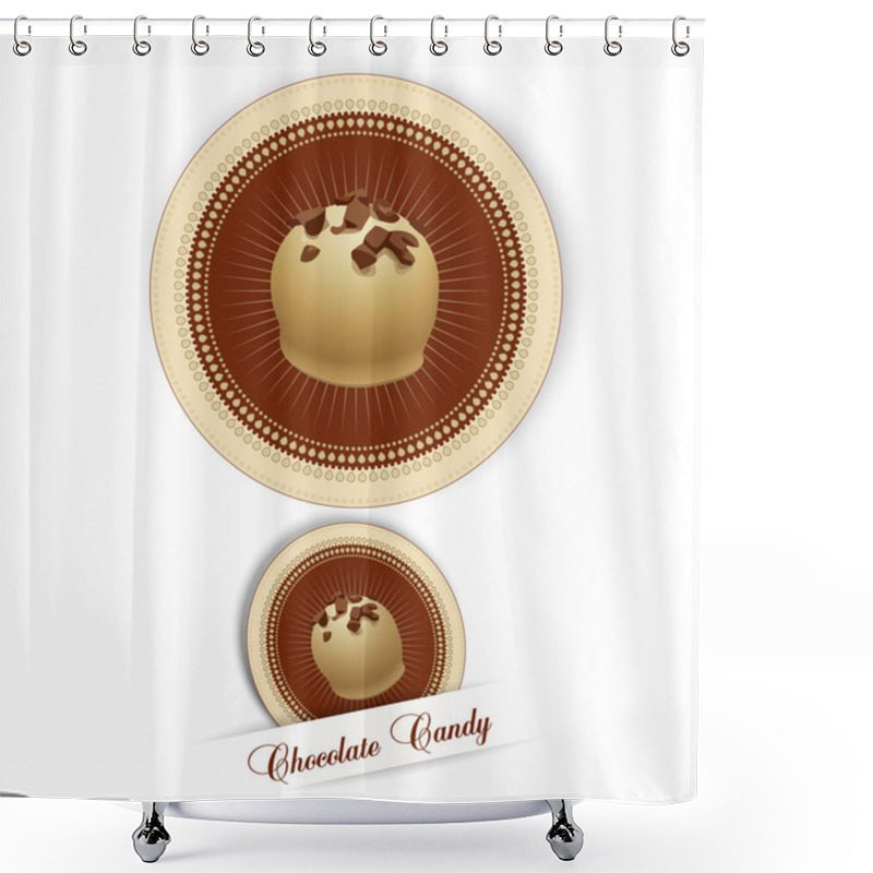 Personality  Label With The Chocolates Shower Curtains