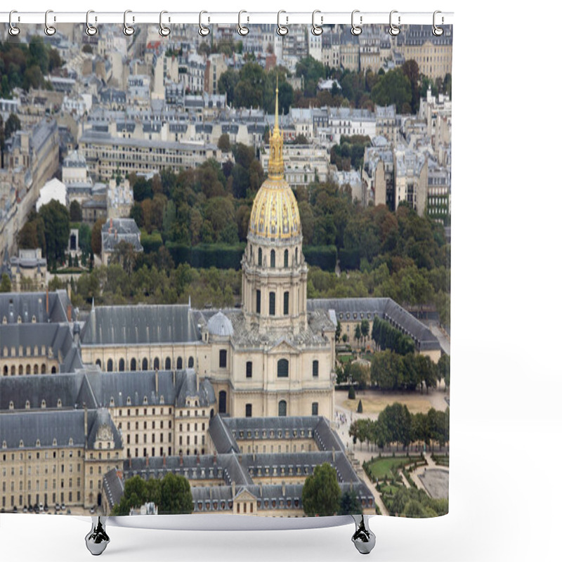 Personality  Golden Dome Of Monument Called Les Invalides In Paris France With Tomb Of Napoleon Bonaparte Shower Curtains