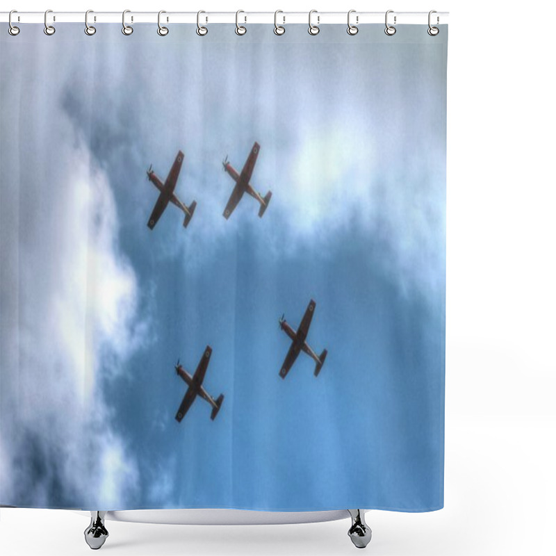 Personality  Military Planes Shower Curtains