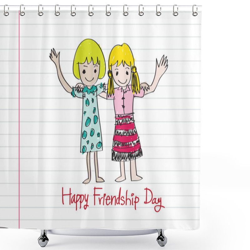 Personality  Happy Friendship Day Shower Curtains