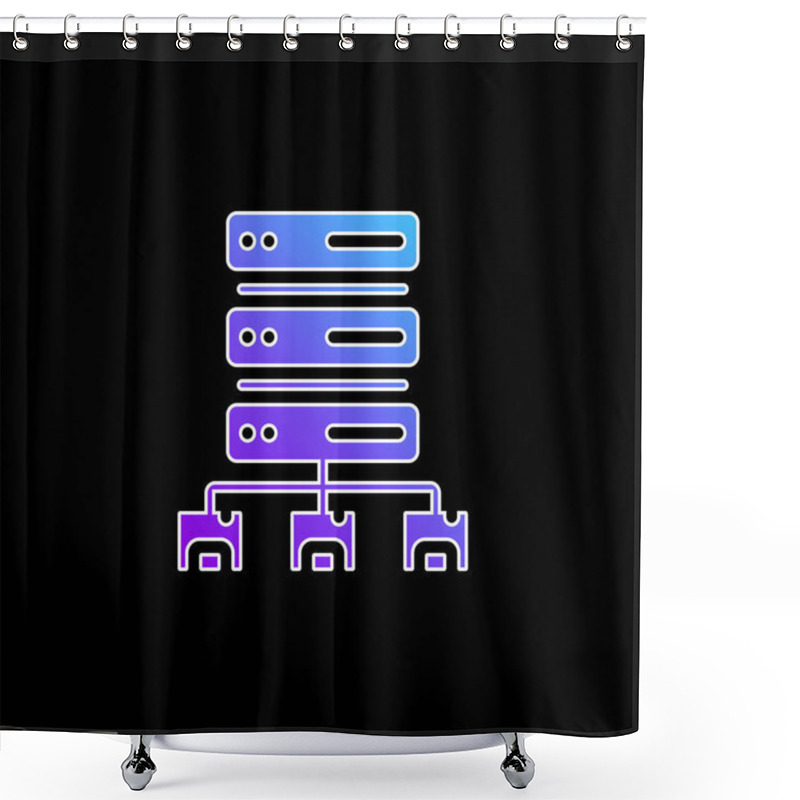 Personality  Big Data Blue Gradient Vector Icon Shower Curtains