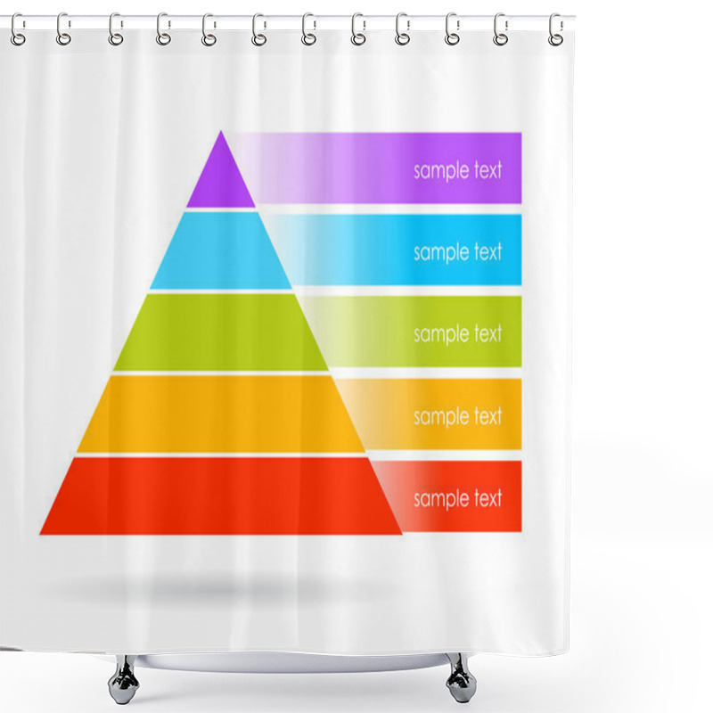 Personality  Vector Pyramid Shower Curtains