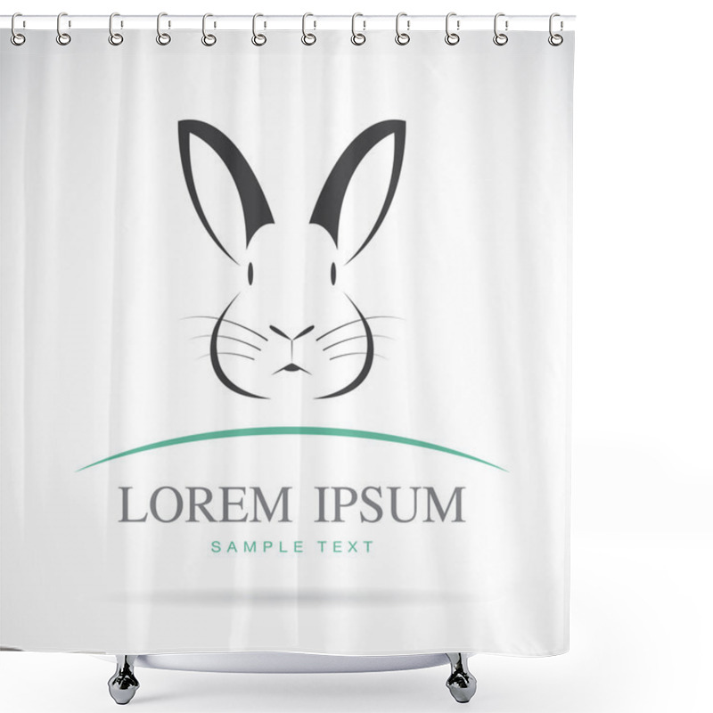 Personality  Vector Image Of An Rabbit Shower Curtains