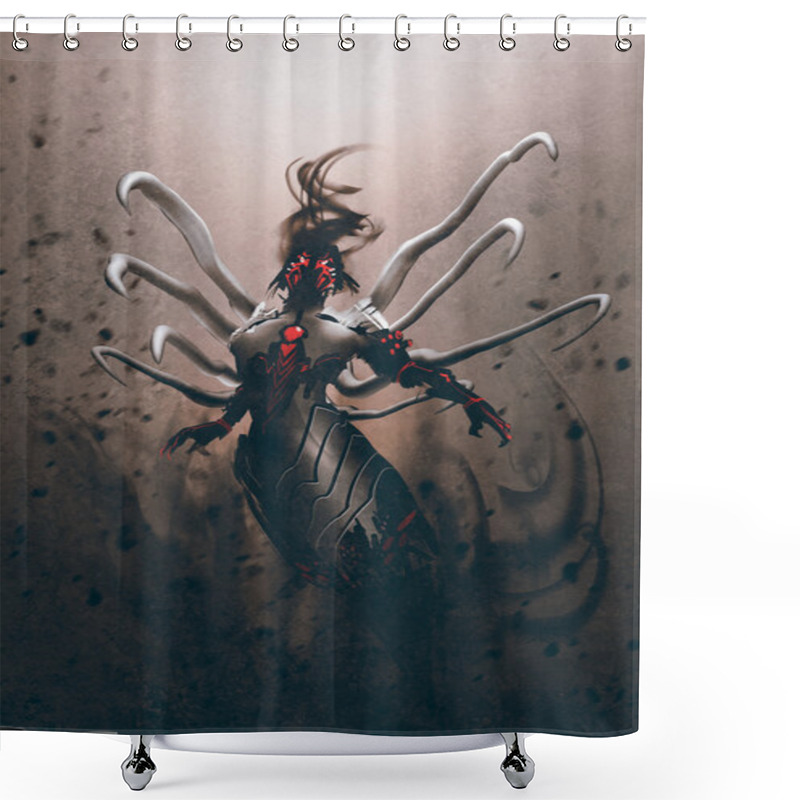 Personality  Science Fiction Robot Characte Shower Curtains