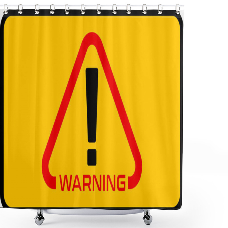 Personality  Warning Sign, Vector. Flat Sign, Image. Announcement About The Dangers Shower Curtains