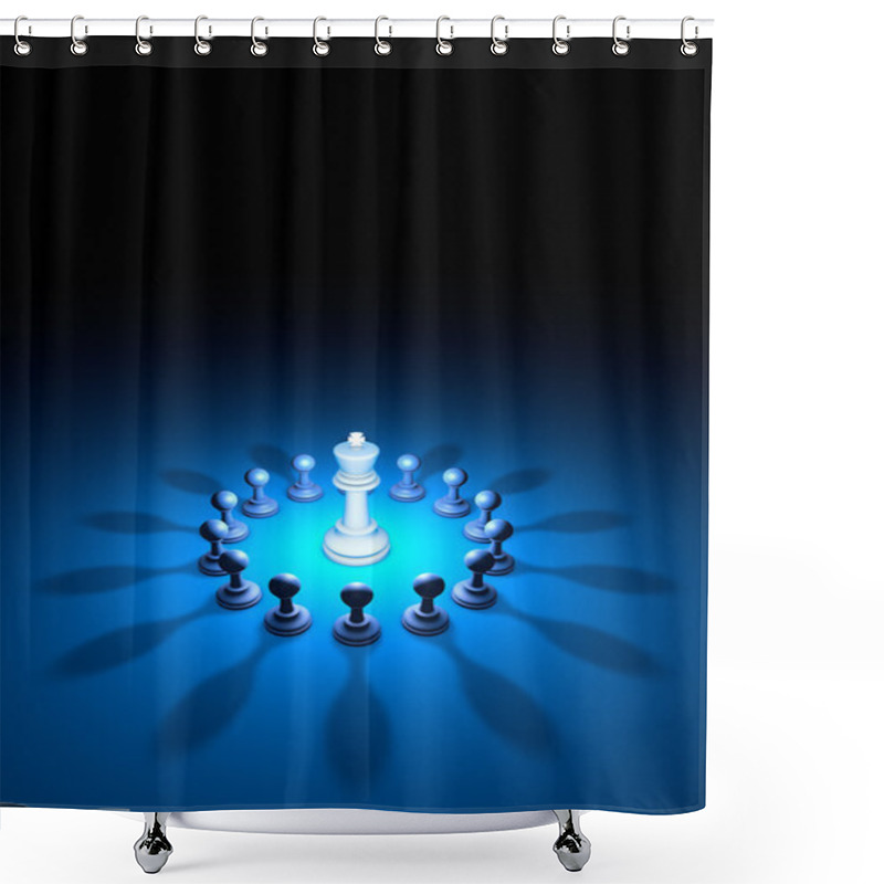 Personality  Blooming King (chess Metaphor). 3D Rendering  Illustration  Shower Curtains