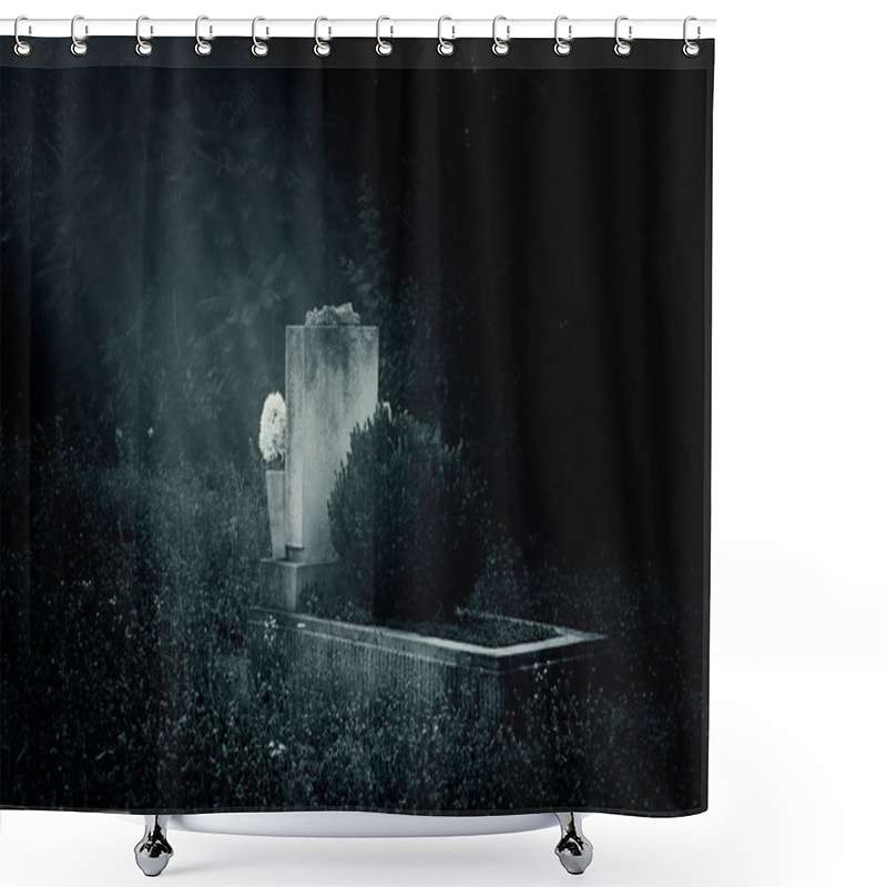 Personality  Old Cemetery In Gothic Style Shower Curtains