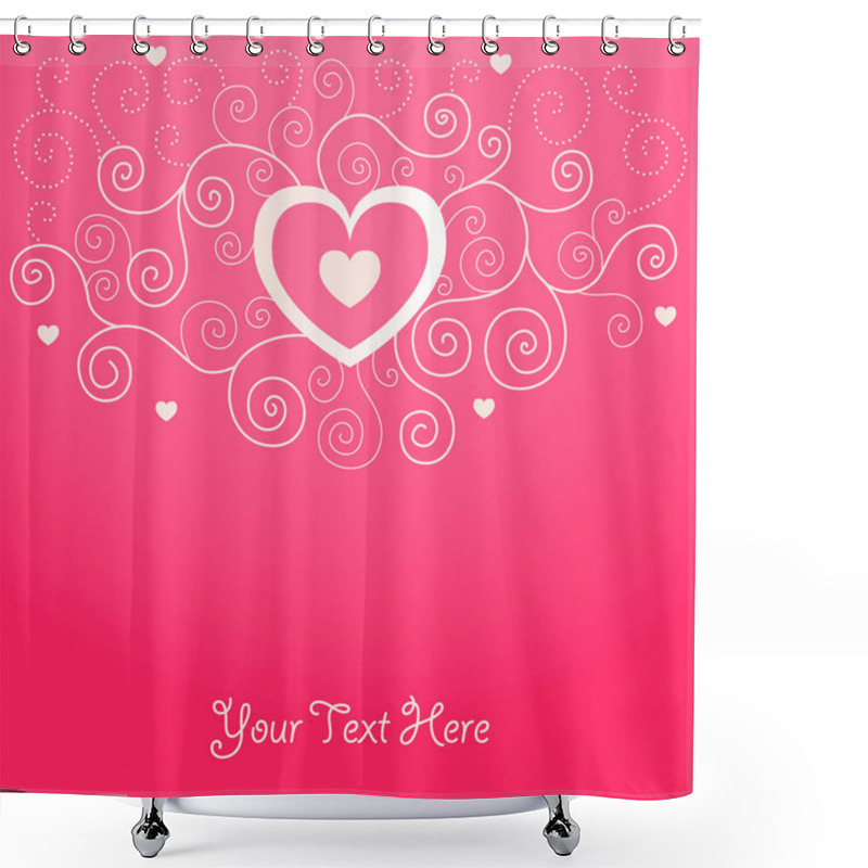 Personality  Cute Valentine Background Shower Curtains