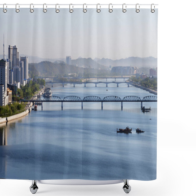 Personality  Pyongyang, Capital Of The North Korea. DPRK Shower Curtains