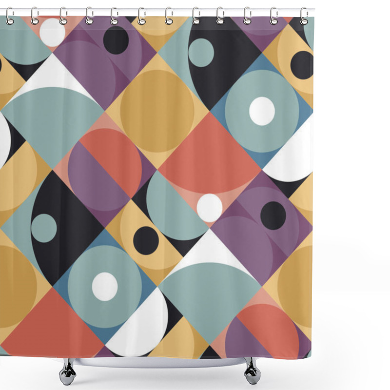 Personality  Geometric Abstract Vector Seamless Pattern Shower Curtains