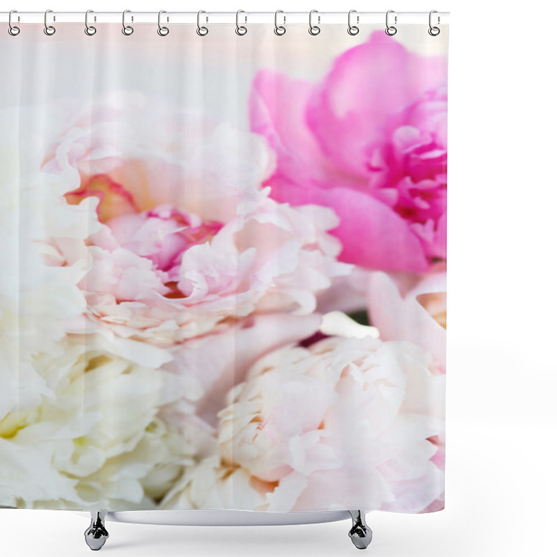 Personality  Fresh Peonies Shower Curtains