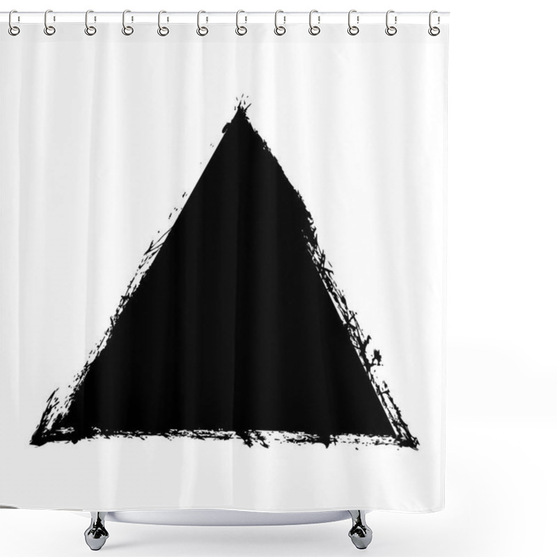 Personality  Grunge Isolated Triangle Shower Curtains