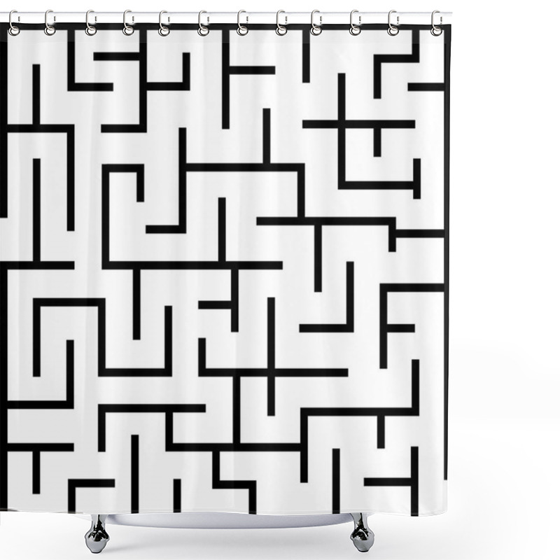 Personality  Maze Labyrinth With Start And Exit. Find The Way. Shower Curtains