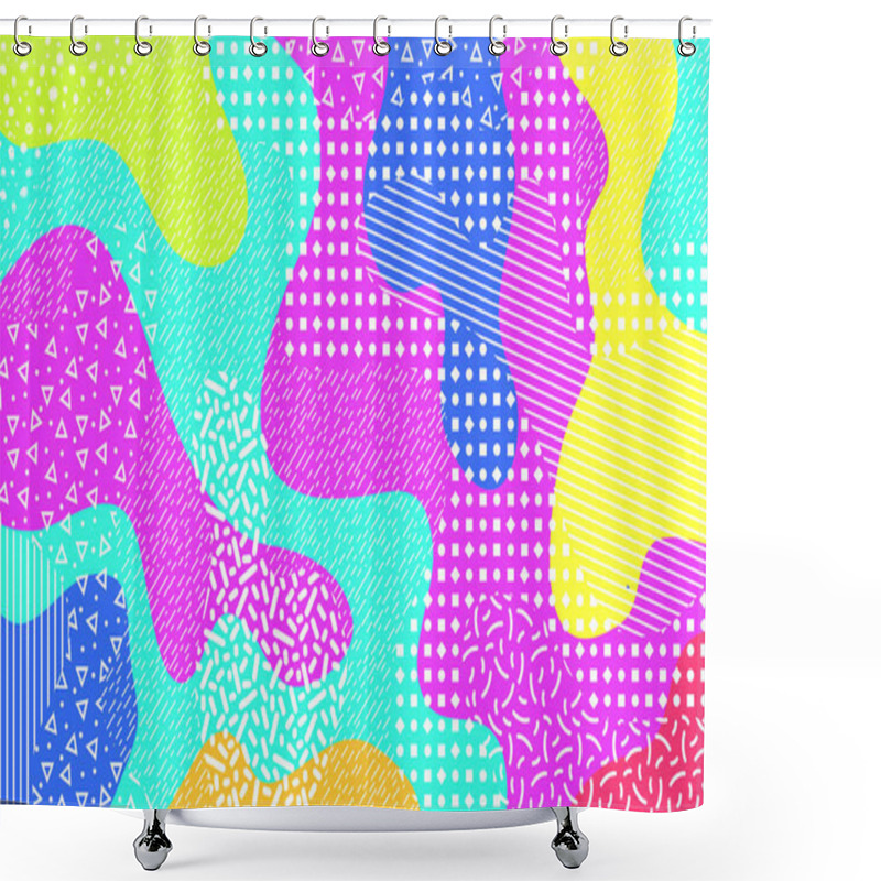 Personality  Mempis Design Background Shower Curtains