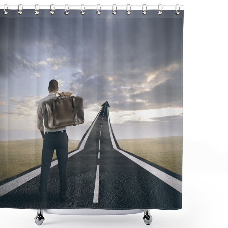 Personality  Success And Career Of A Businessman Shower Curtains