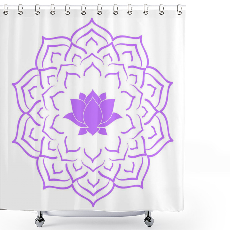 Personality  Mandala Ornament With Flower Lotus Shower Curtains