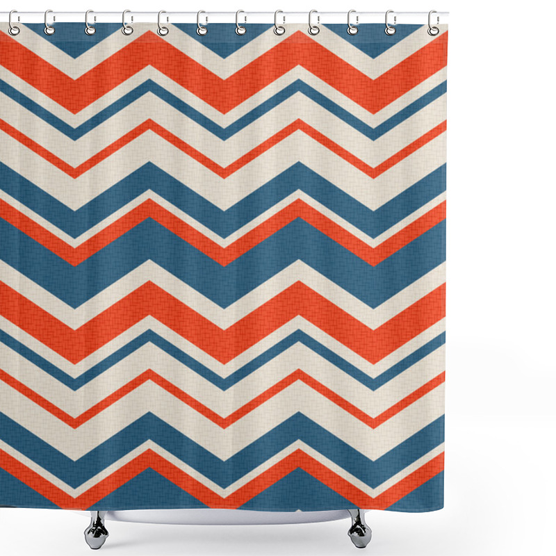 Personality  Seamless Abstract Chevron Textured Background Shower Curtains