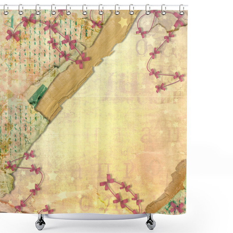 Personality  Abstract Beautiful Background In The Style Of Mixed Media With A Shower Curtains