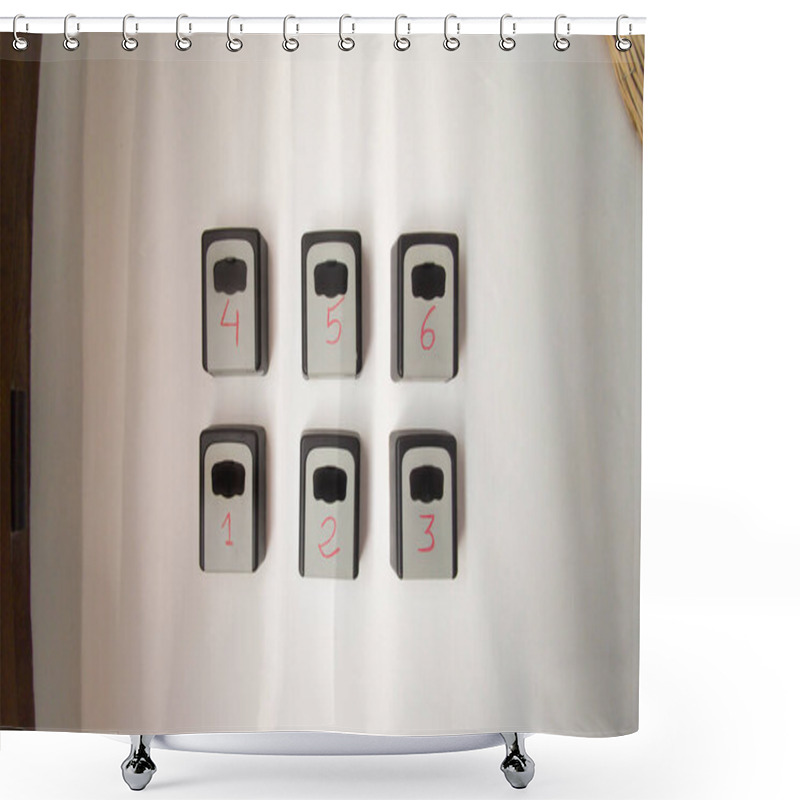 Personality  Wall Mounted Key Safe Boxes For Rural Accomodations. Rural Tourism Concept Shower Curtains