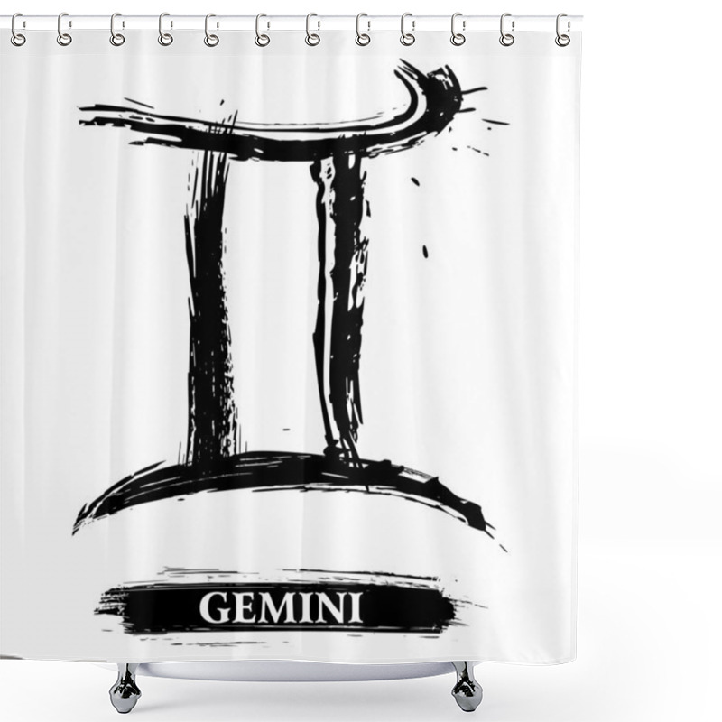 Personality  Gemini Symbol Shower Curtains