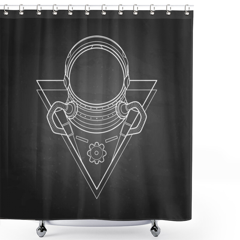 Personality  Graphic Austronaut In Triangle Shower Curtains