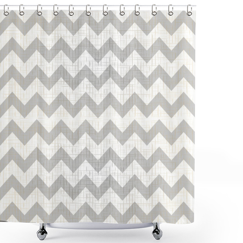 Personality  Abstract Geometric Zigzag Seamless Pattern. Vector Shower Curtains