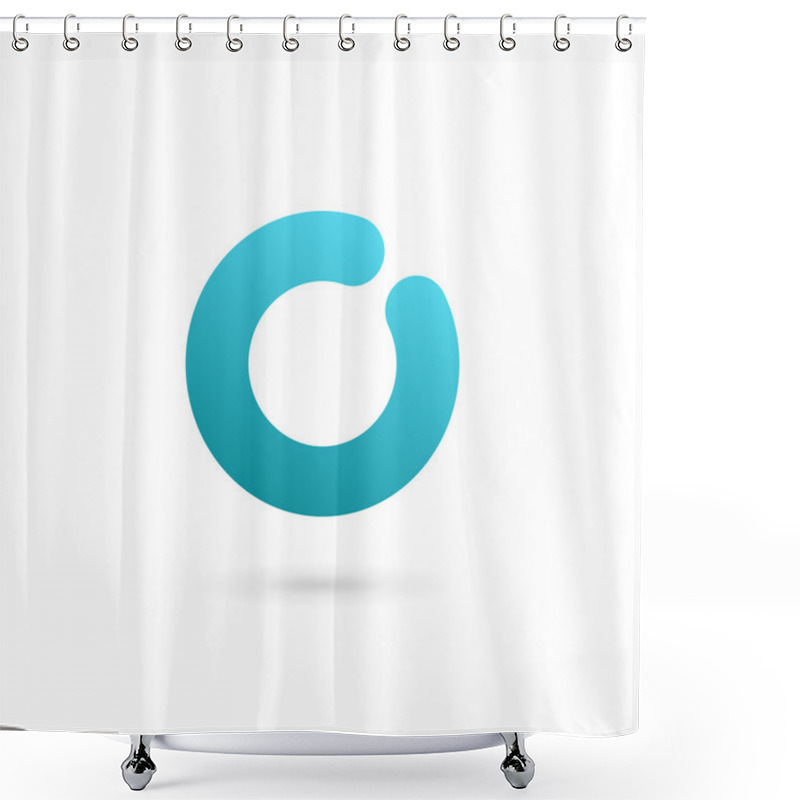 Personality  Letter O Number 0 Logo Icon Design Template Elements Shower Curtains