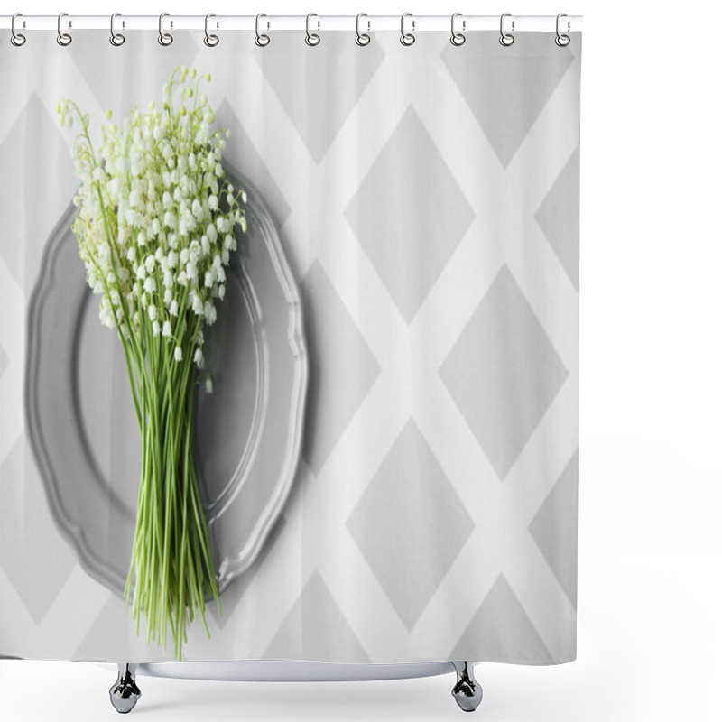 Personality  Bouquet Of Lilies Of Valley  Shower Curtains