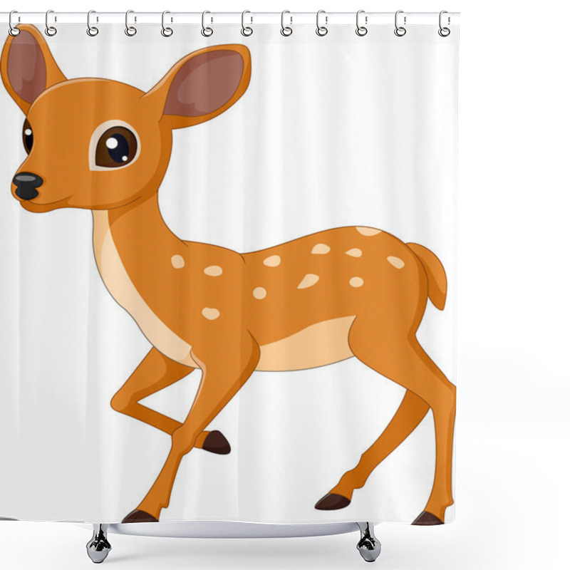 Personality  Mouse Deer Cartoon Illustration Shower Curtains