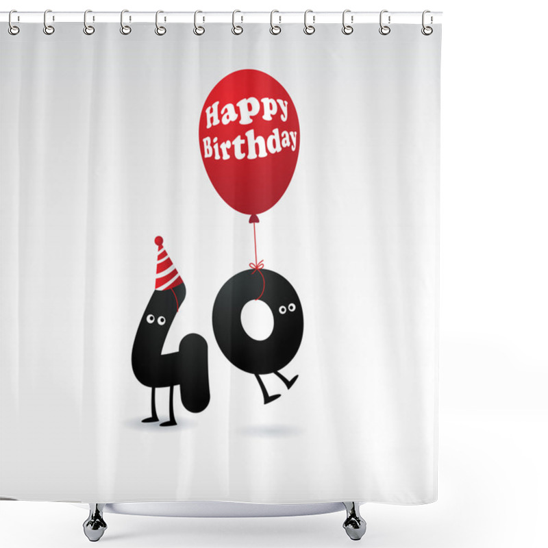 Personality  Funny Birthday Card Shower Curtains