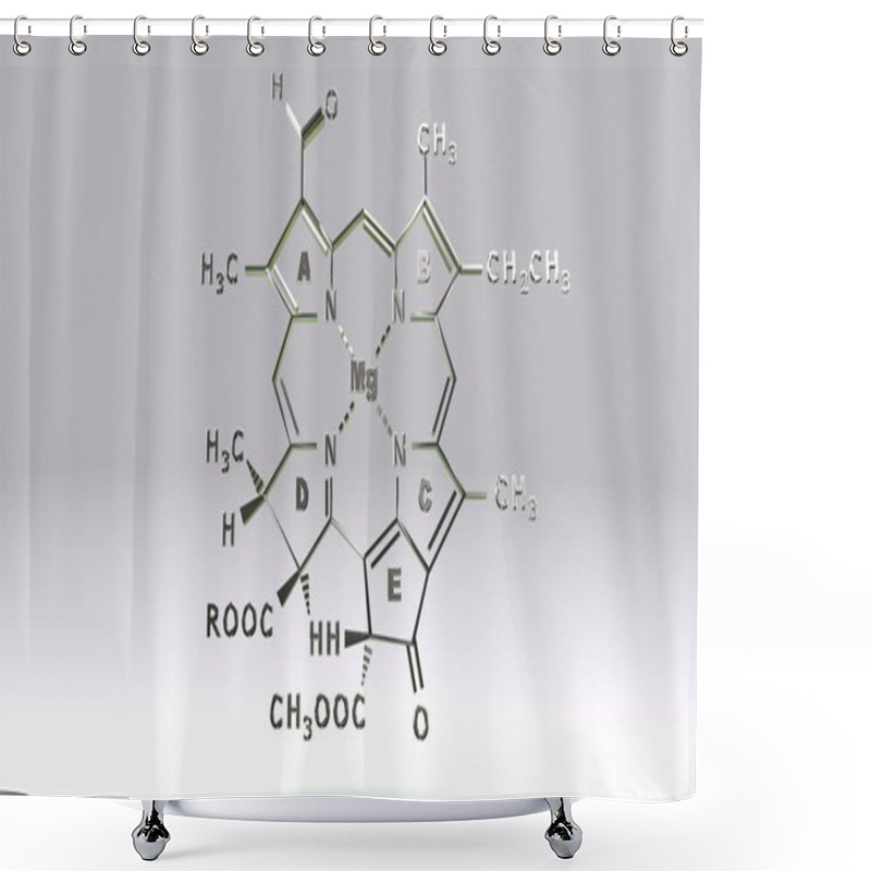 Personality  Chlorophyll D Molecular Structure Formula Shower Curtains